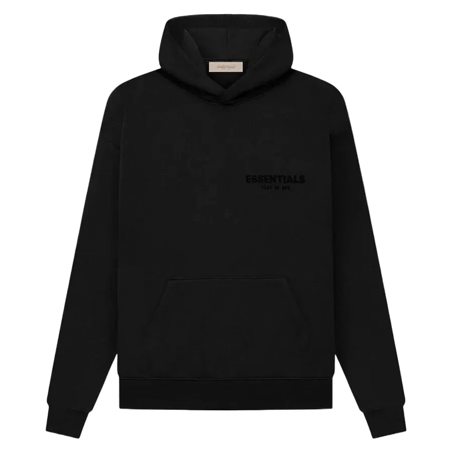 Fear Of God Essentials Pullover Chest Logo Hoodie Stretch Limo/black