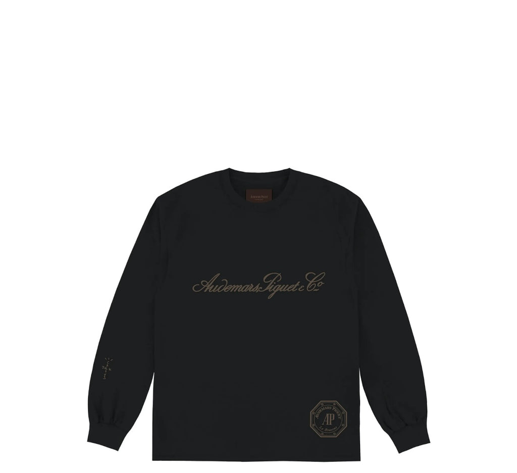 T-Shirt Travis Scott CJ x Audemars Piguet Le Brassus langärmlig schwarz