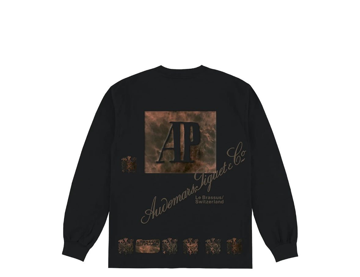 T-Shirt Travis Scott CJ x Audemars Piguet Le Brassus langärmlig schwarz