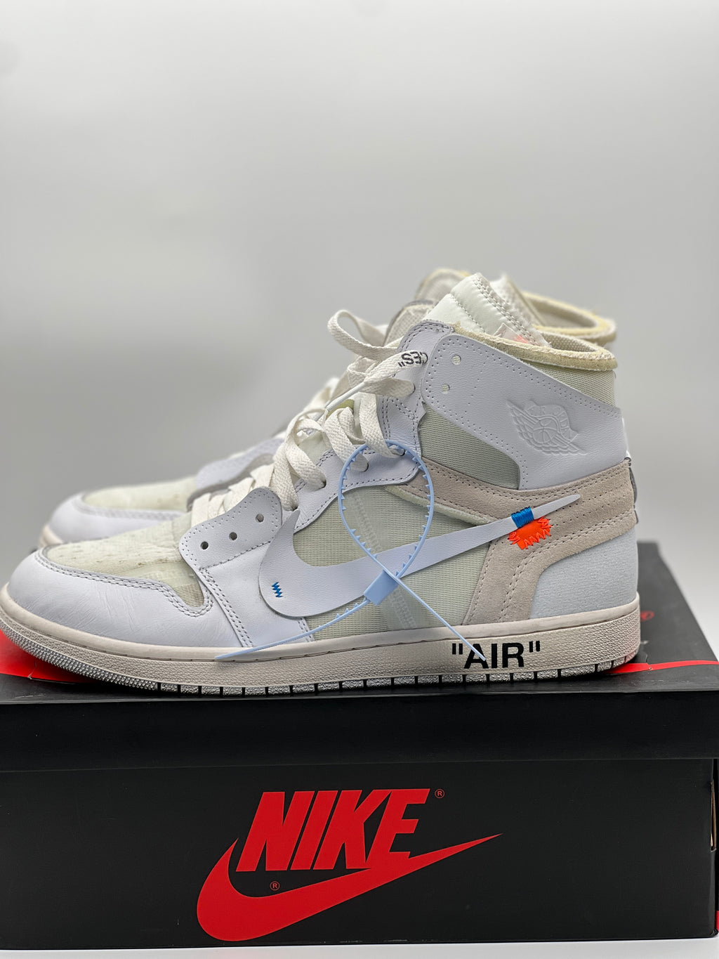 OFF-WHITE x Air Jordan 1 White Used EU 45
