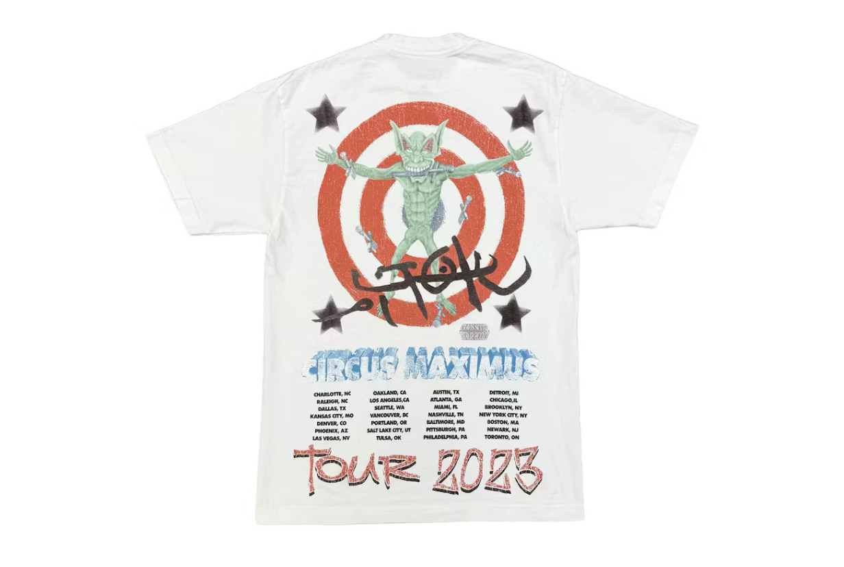 T-Shirt Travis Scott Utopia Circus Maximus 2023 Tour III weiß