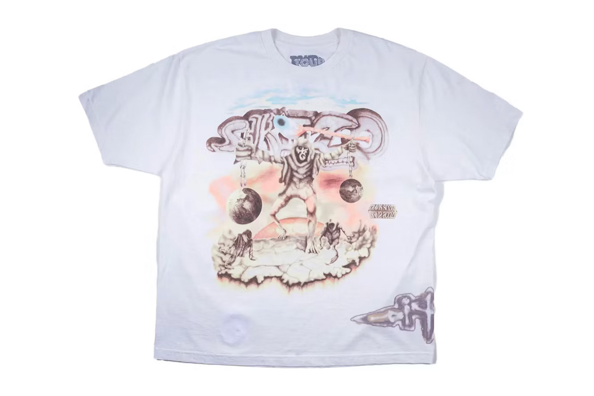 Travis Scott Cactus Jack Utopia Tour Skitzo Circus Maximus T-Shirt, Weiß