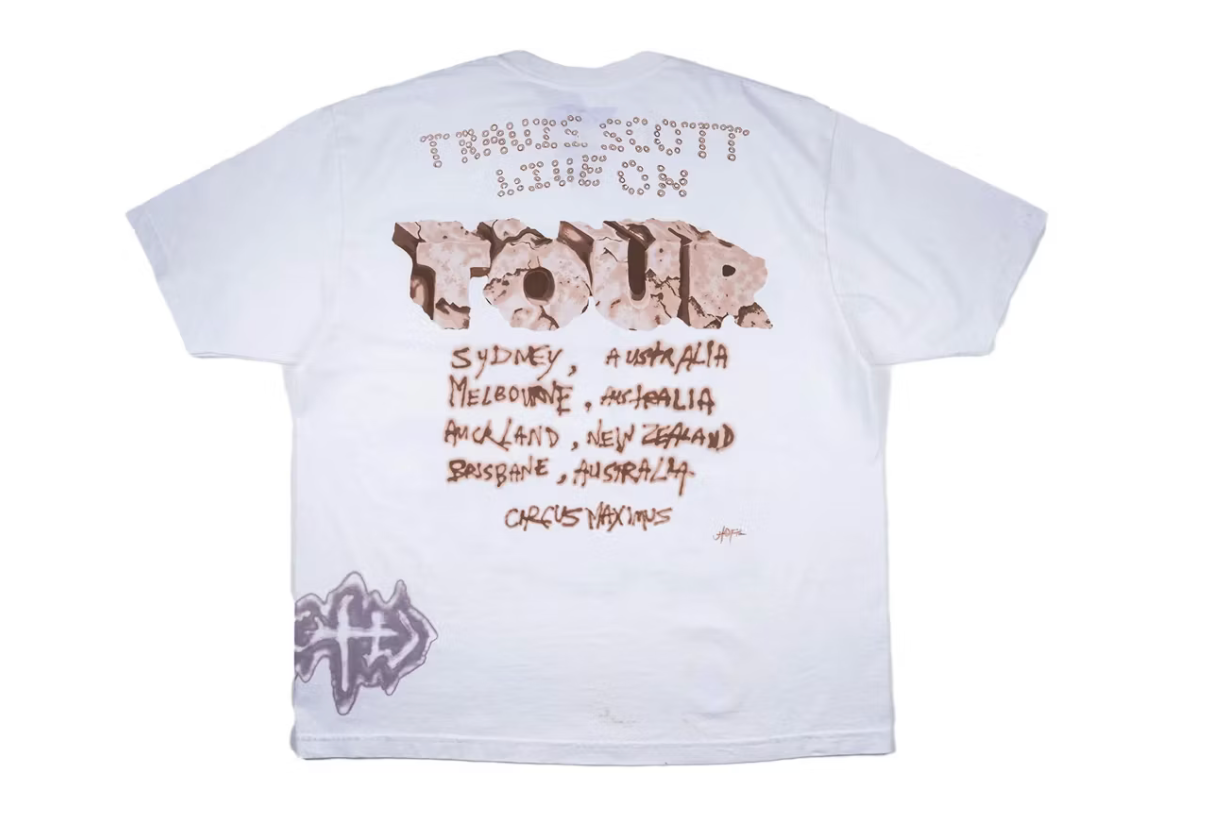 Travis Scott Cactus Jack Utopia Tour Skitzo Circus Maximus T-Shirt, Weiß