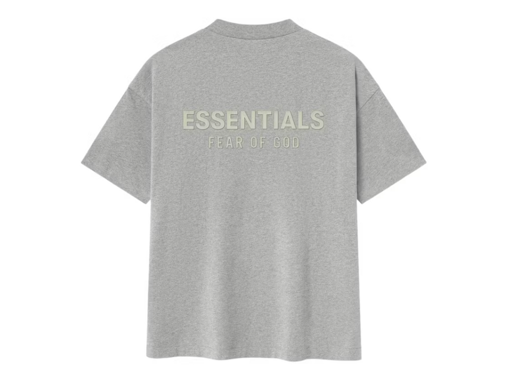 Fear of God Essentials Concrete Heather Alu Letters T-Shirt – Concrete Heather T-Shirt