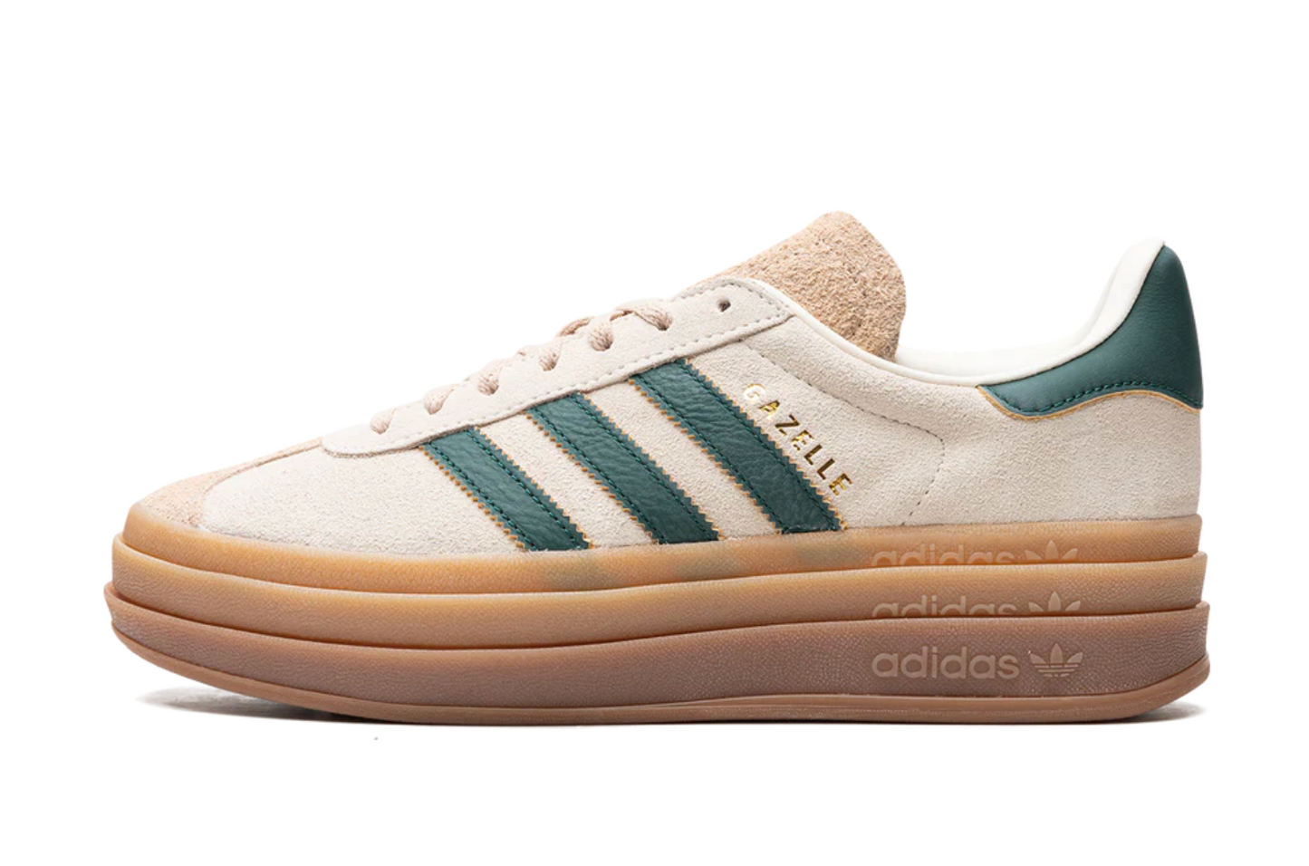 Adidas Gazelle Bold Magic Beige Collegiate Green