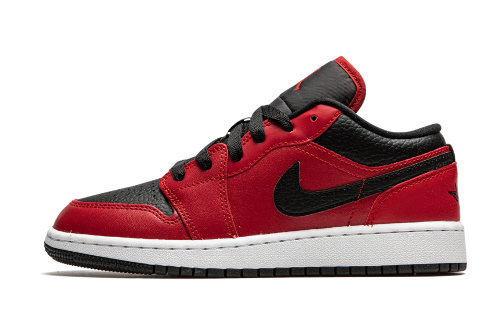 Air Jordan 1 Low Gym Red Black Pebbled GS