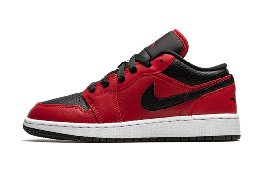 Air Jordan 1 Low Reverse Bred Pebbled Swoosh