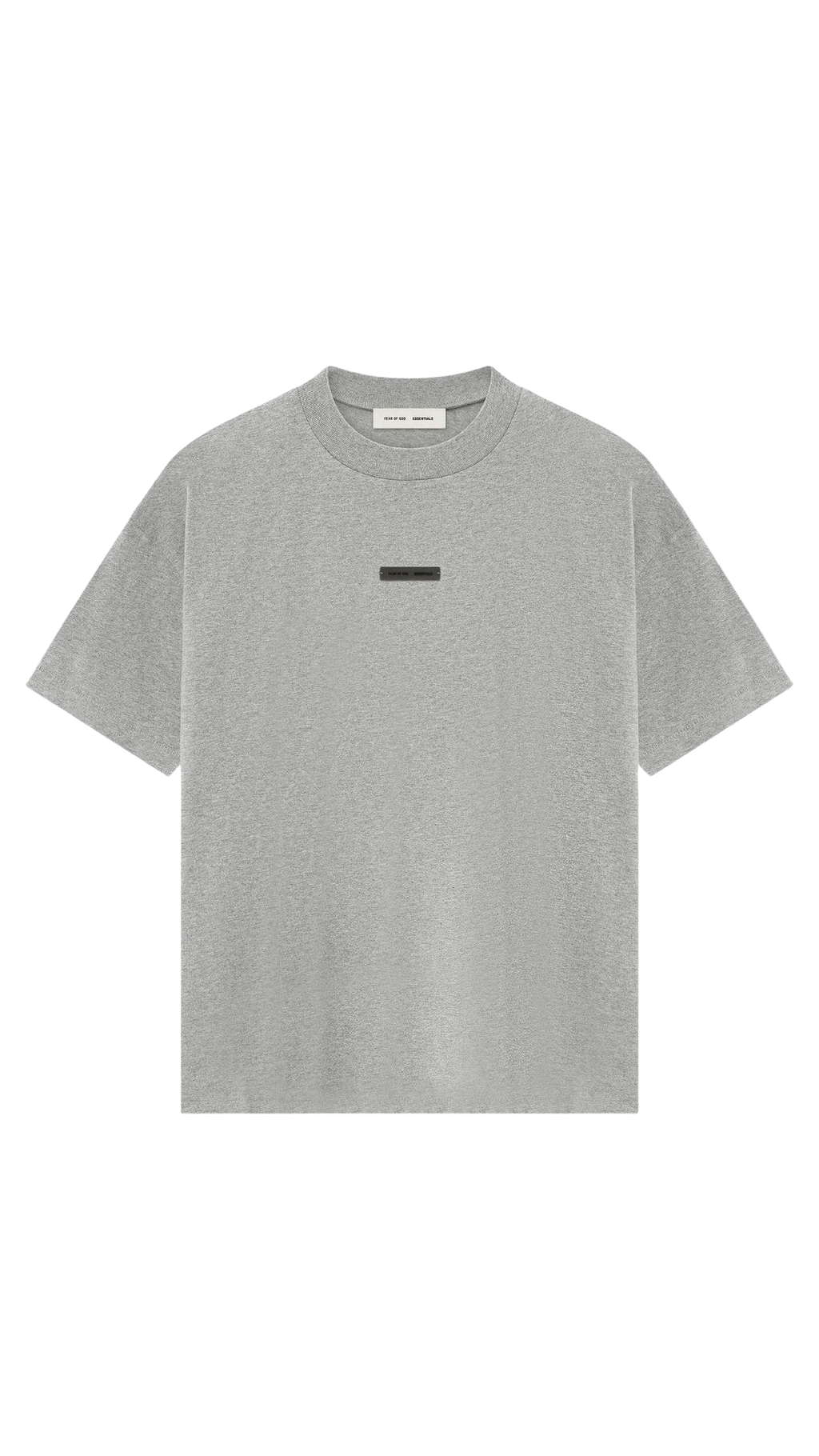 Fear of God Essentials Concrete Heather Alu Letters T-Shirt