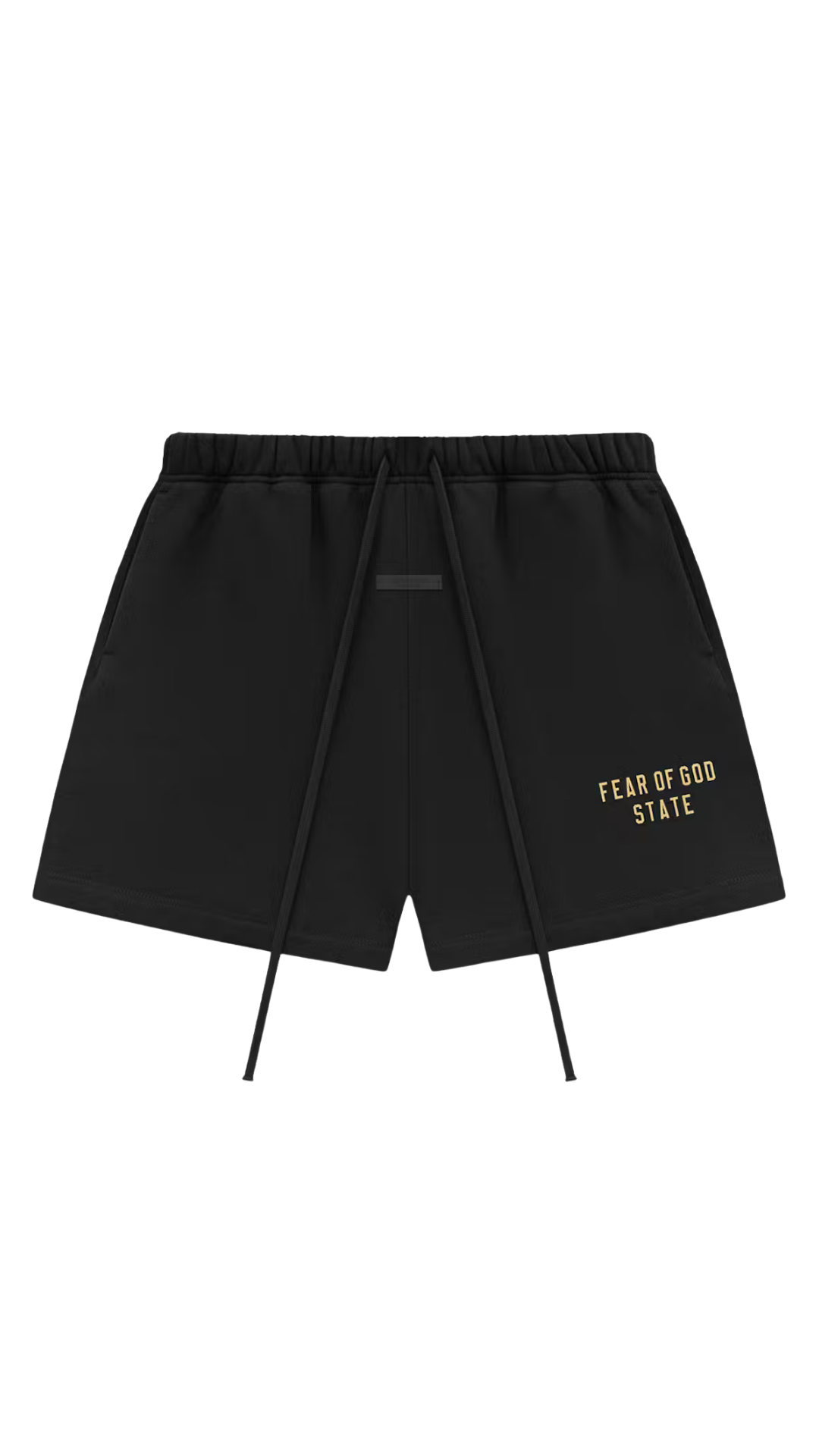 Fear of God Essentials State Black/Gold Shorts