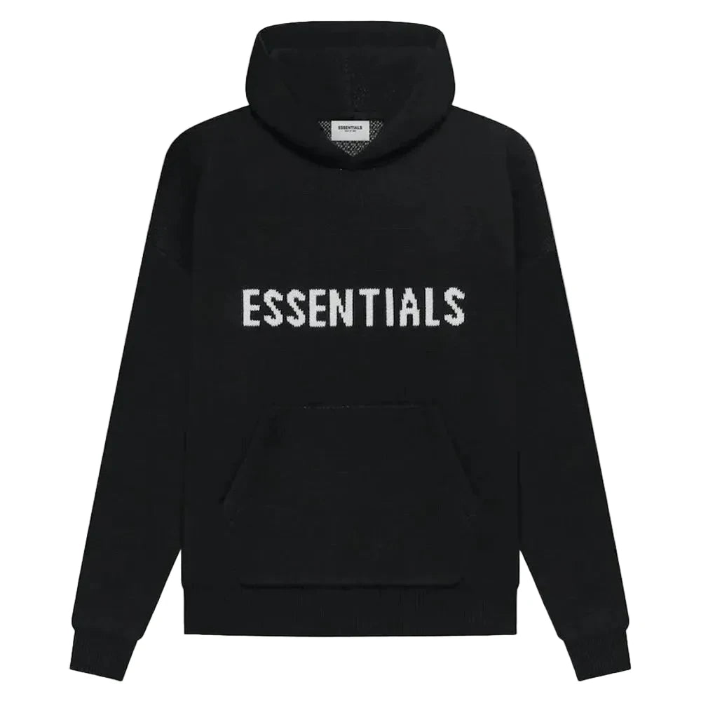Fear of God Essentials Knit Hoodie Black