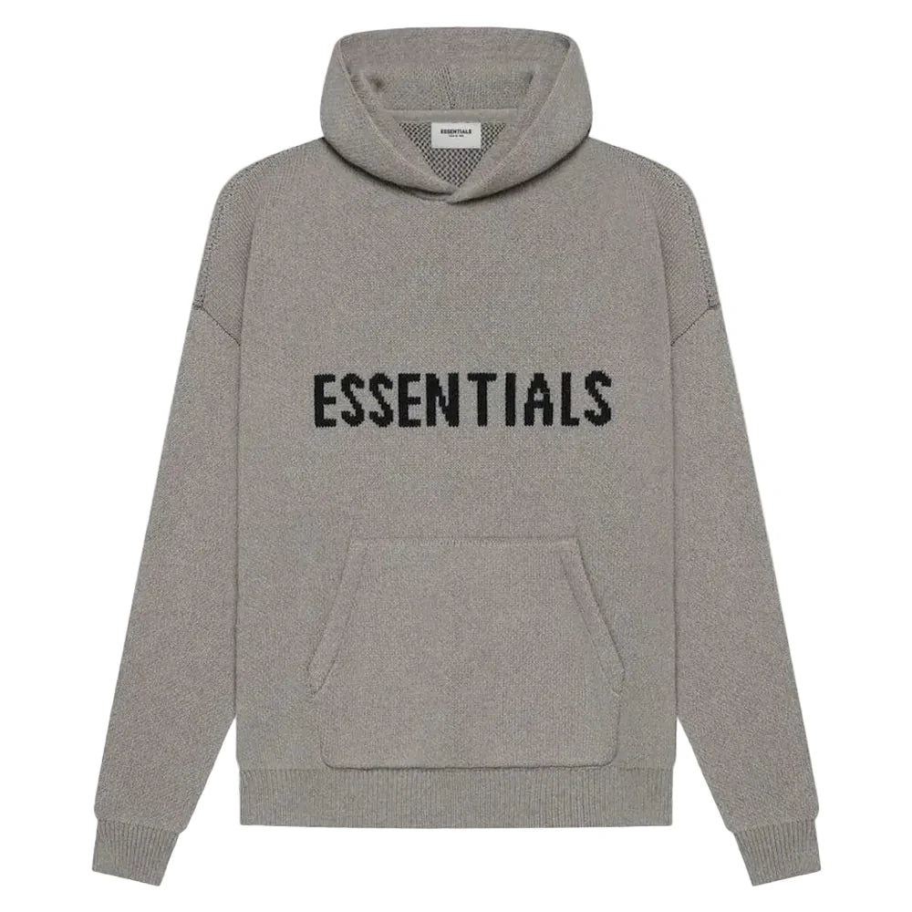 Fear of God Essentials Knit Hoodie Heather Oat