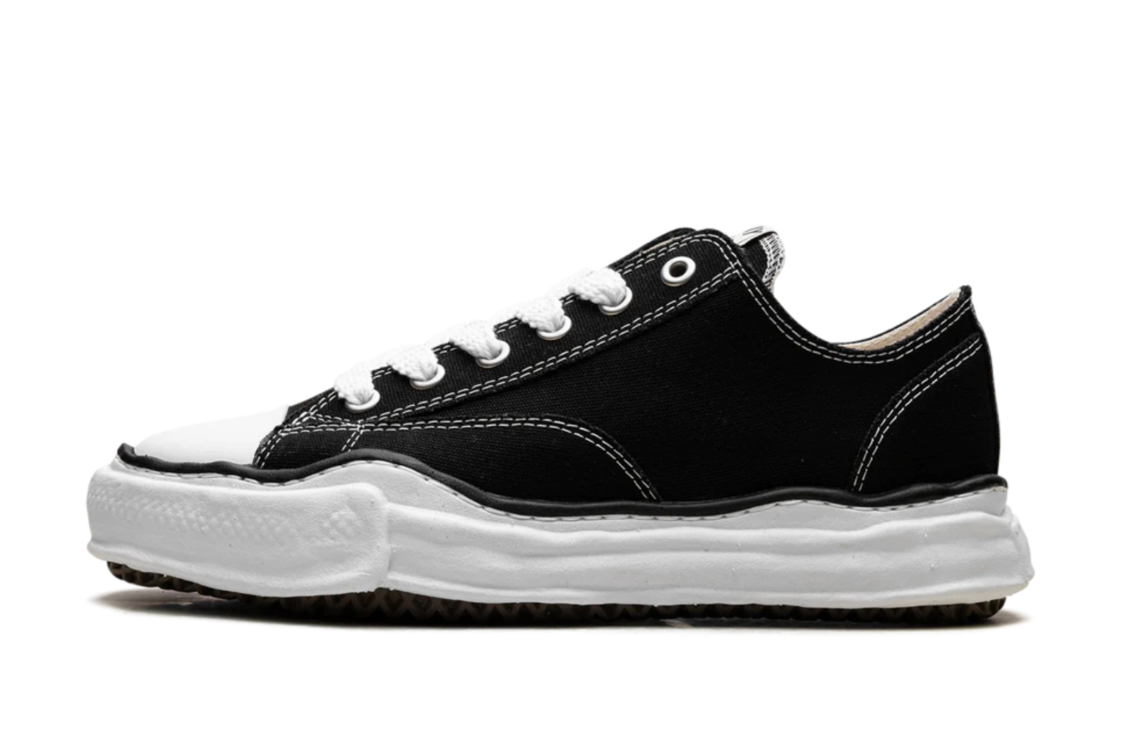 MAISON MIHARA YASUHIRO PETERSON OG SOLE CANVAS LOW BLACK
