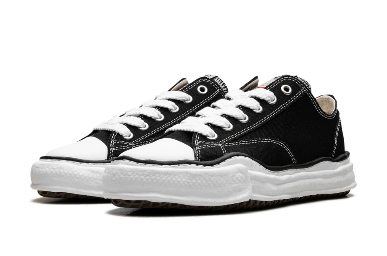 MAISON MIHARA YASUHIRO PETERSON OG SOLE CANVAS LOW BLACK