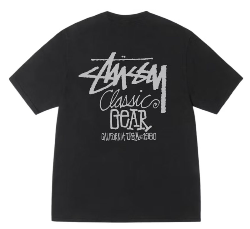 Stussy Classic Gear Tee Black