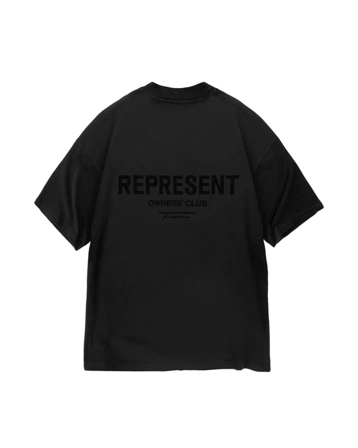 Represent Front Print T-Shirt Black on Black