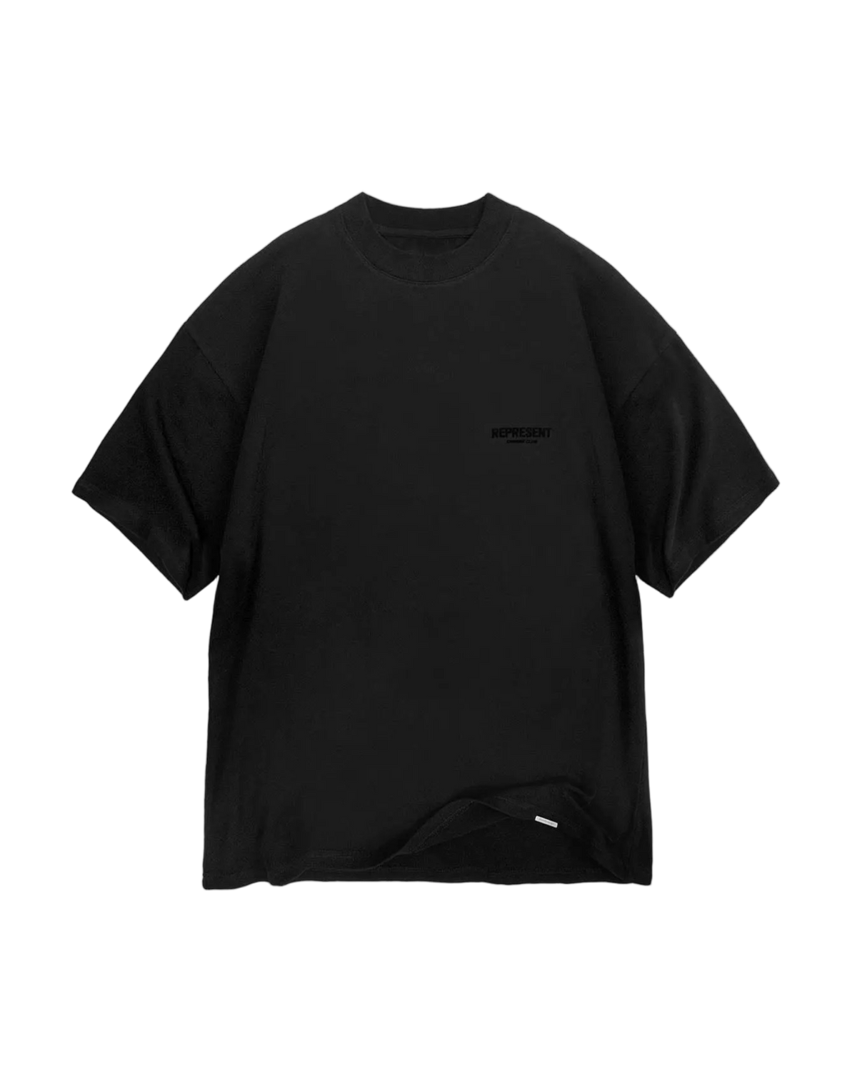 Represent Front Print T-Shirt Black on Black
